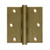 Deltana DSB3510BM Bronze Medium Distressed Finish 3-1/2" x 3-1/2" Square Corner Brass Hinge