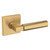 Baldwin L029033PASS-PRE Vintage Brass Passage Lever with R017 Rose