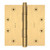 Baldwin 1046.044.INRP Lifetime Satin Brass (NRP) 4-1/2" x 4-1/2" Square Corner Brass Ball Bearing Hinge