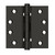 Deltana DSB4B10B Oil Rubbed Bronze 2 Ball Bearing 4" x 4" Square Corner Brass Hinge