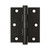 Deltana DSB3025US10B Oil Rubbed Bronze 3" x 2-1/2" Square Corner Brass Hinge