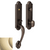Baldwin 85354044FD Lifetime Satin Brass Dummy Boulder 3/4 Handleset with Oval Knob