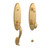 Baldwin 85360044ENTR Lifetime Satin Brass Single Cylinder Blakely Handleset with Egg Knob