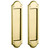 Baldwin PD016060PS Satin Brass & Brown Boulder - Passage Trim - Pair Pocket Door Lock