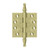 Deltana DSBP35U3 Polished Brass Ornate 3-1/2" x 3-1/2" Square Corner Brass Hinge