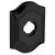 Baldwin R027.190 Satin Black 2.81" x 3.25" Rosette
