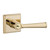 Baldwin Reserve ENFEDTSR003 Lifetime Brass Keyed Entry Federal Lever with Traditional Square Rose