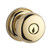 Baldwin Reserve ENROUTRR003 Lifetime Brass Keyed Entry Round Knob with Traditional Round Rose