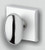 Baldwin Reserve ENELLCSR260 Polished Chrome Keyed Entry Ellipse Knob with Contemporary Square Rose