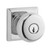 Baldwin Reserve ENROUTSR260 Polished Chrome Keyed Entry Round Knob with Traditional Square Rose