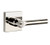Baldwin Reserve ENTUBCSR055 Lifetime Polished Nickel Keyed Entry Tube Lever with Contemporary Square Rose