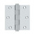 Deltana DSB3526-R Polished Chrome Residential 3-1/2" x 3-1/2" Square Corner Brass Hinge