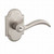 Baldwin Reserve ENARCRAR492 White Bronze Keyed Entry Arch Lever with Rustic Arched Rose