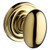 Baldwin Reserve FDELLTRR003 Lifetime Brass Full Dummy Ellipse Knob with Traditional Round Rose