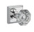 Baldwin Reserve FDCRYTSR260 Polished Chrome Full Dummy Crystal Knob with Traditional Square Rose