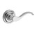 Baldwin Reserve FDCURTRR260 Polished Chrome Full Dummy Curve Lever with Traditional Round Rose