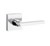 Baldwin Reserve FDSQUCSR260 Polished Chrome Full Dummy Square Lever with Contemporary Square Rose