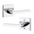 Baldwin Reserve FDSQUCSR260 Polished Chrome Full Dummy Square Lever with Contemporary Square Rose