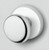 Baldwin Reserve FDROUCRR055 Lifetime Polished Nickel Full Dummy Round Knob with Contemporary Round Rose