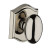 Baldwin Reserve FDELLTAR055 Lifetime Polished Nickel Full Dummy Ellipse Knob with Traditional Arch Rose