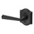 Baldwin Reserve FDFEDTAR190 Satin Black Full Dummy Federal Lever with Traditional Arch Rose