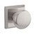 Baldwin Reserve FDROUTSR150 Satin Nickel Full Dummy Round Knob with Traditional Square Rose