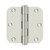Deltana DSB35R514 Polished Nickel Standard 3-1/2" x 3-1/2" 5/8" Radius Brass Hinge