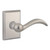 Baldwin Reserve FDARCRSR492 White Bronze Full Dummy Arch Lever with Rustic Square Rose