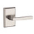 Baldwin Reserve FDTAPRSR492 White Bronze Full Dummy Taper Lever with Rustic Square Rose