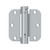 Deltana DSH35R526D Satin Chrome 3-1/2" x 3-1/2" Steel 5/8" Radius Spring Hinge