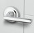 Baldwin Reserve HDTUBTRR260 Polished Chrome Half Dummy Tube Lever with Traditional Round Rose