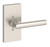 Baldwin Reserve HDTUBCFR150 Satin Nickel Half Dummy Tube Lever with Contemporary 5" Rose