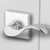 Baldwin Reserve PSCURCSR055 Lifetime Polished Nickel Passage Curve Lever with Contemporary Square Rose