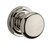 Baldwin Reserve PSROUTRR055 Lifetime Polished Nickel Passage Round Knob with Traditional Round Rose