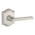 Baldwin Reserve PSSQUTAR150 Satin Nickel Passage Square Lever with Traditional Arch Rose
