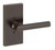 Baldwin Reserve PSTUBCFR112 Venetian Bronze Passage Tube Lever with Contemporary 5" Rose