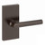 Baldwin Reserve PSTUBCFR112 Venetian Bronze Passage Tube Lever with Contemporary 5" Rose