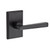 Baldwin Reserve PVTAPRSR481 Dark Bronze Privacy Taper Lever with Rustic Square Rose