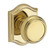 Baldwin Reserve PVTRATAR003X260 Lifetime Brass x Polished Chrome Privacy Traditional Knob with Traditional Arch Rose