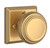 Baldwin Reserve PVTRATSR044 Lifetime Satin Brass Privacy Traditional Knob with Traditional Square Rose