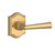 Baldwin Reserve PVFEDTAR044 Lifetime Satin Brass Privacy Federal Lever with Traditional Arch Rose