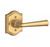 Baldwin Reserve PVFEDTAR044 Lifetime Satin Brass Privacy Federal Lever with Traditional Arch Rose