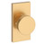 Baldwin Reserve PVCONCFR044 Lifetime Satin Brass Privacy Contemporary Knob with Contemporary 5" Rose