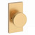 Baldwin Reserve PVCONCFR044 Lifetime Satin Brass Privacy Contemporary Knob with Contemporary 5" Rose