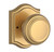 Baldwin Reserve PVTRATAR044 Lifetime Satin Brass Privacy Traditional Knob with Traditional Arch Rose