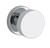 Baldwin Reserve PVCONCRR260 Polished Chrome Privacy Contemporary Knob with Contemporary Round Rose
