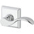 Baldwin Reserve PVCURTSR260 Polished Chrome Privacy Curve Lever with Traditional Square Rose