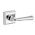 Baldwin Reserve PVFEDTSR260 Polished Chrome Privacy Federal Lever with Traditional Square Rose