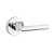 Baldwin Reserve PVTUBCRR260 Polished Chrome Privacy Tube Lever with Contemporary Round Rose