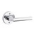 Baldwin Reserve PVTUBCRR260 Polished Chrome Privacy Tube Lever with Contemporary Round Rose